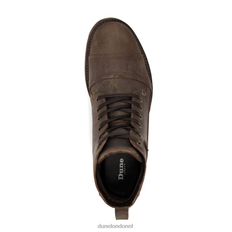 Heren R6DFZ895 Simon donker bruin Dune London casual leren veterlaarzen