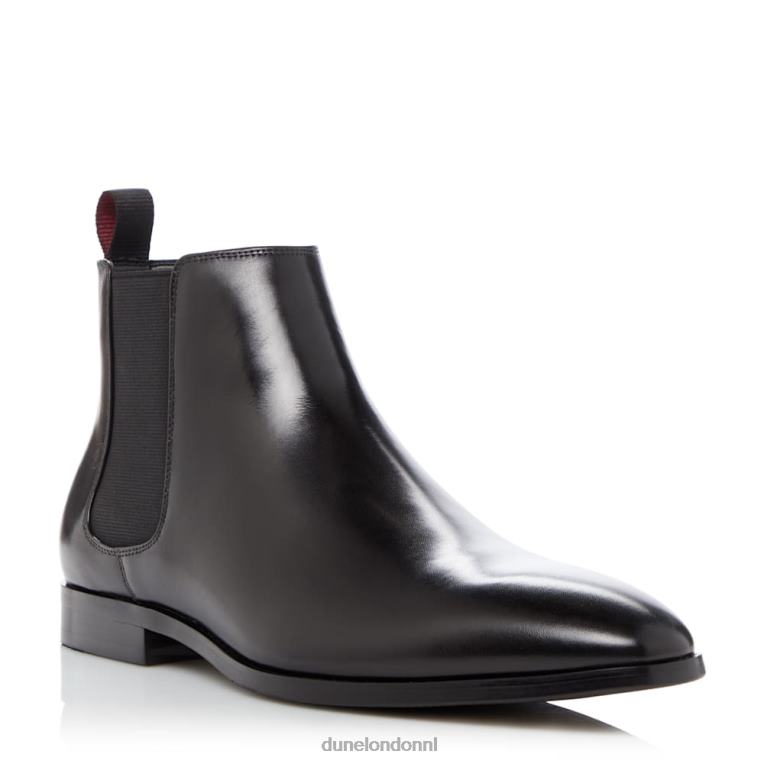 Heren R6DFZ755 mantel zwart Dune London Chelsea boots met amandelneus