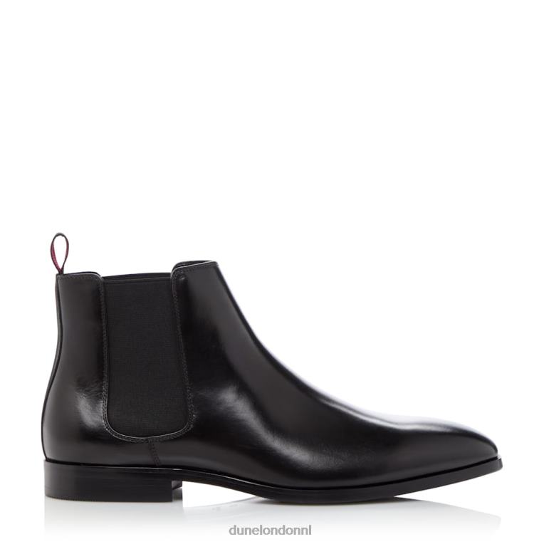 Heren R6DFZ755 mantel zwart Dune London Chelsea boots met amandelneus