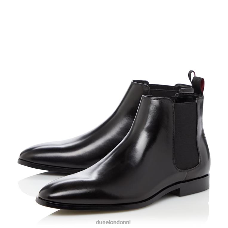 Heren R6DFZ755 mantel zwart Dune London Chelsea boots met amandelneus