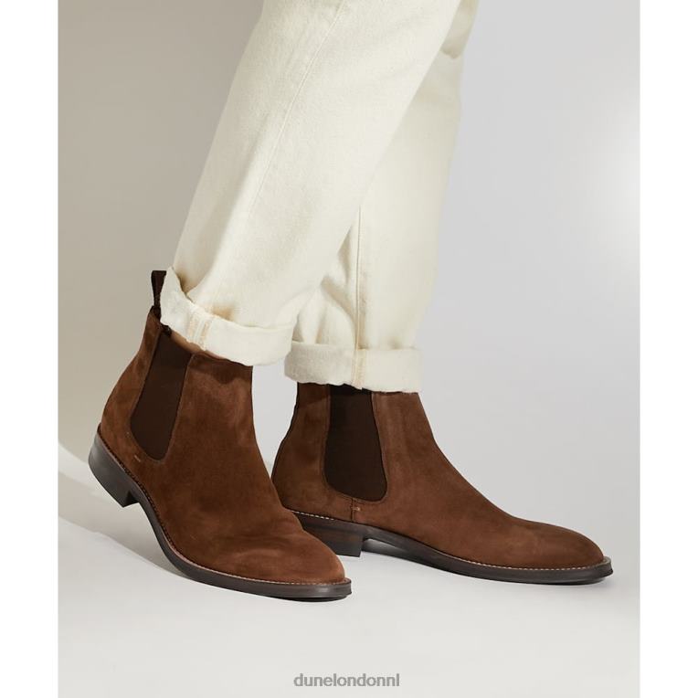 Heren R6DFZ805 metselaars bruin Dune London suède elastische chelsea boots