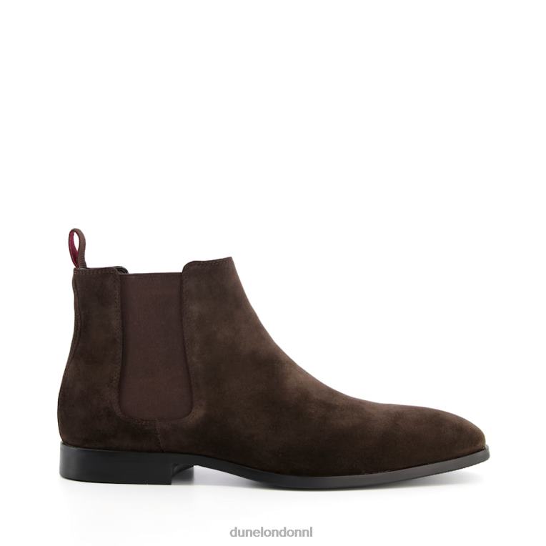 Heren R6DFZ863 mantel donker bruin Dune London Chelsea boots met amandelneus