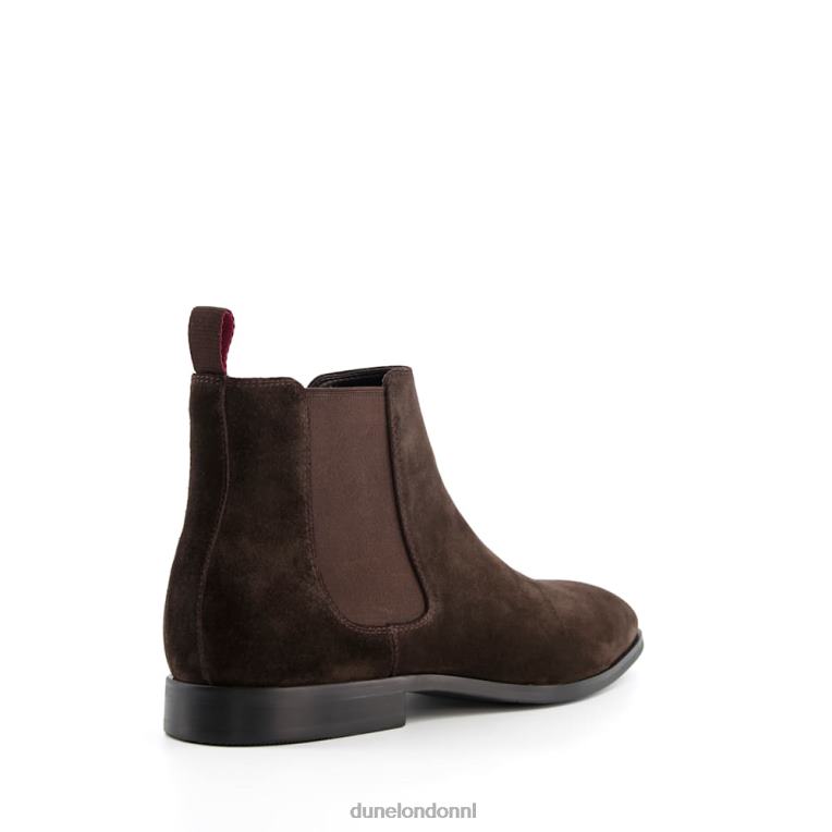 Heren R6DFZ863 mantel donker bruin Dune London Chelsea boots met amandelneus