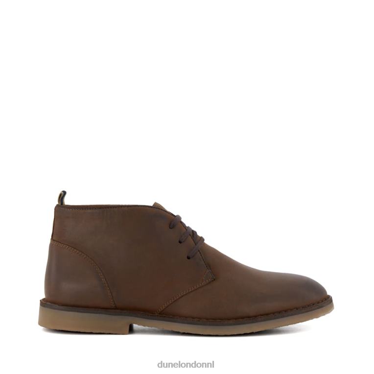 Heren R6DFZ820 verzilverd bruin Dune London casual chukka-laarzen