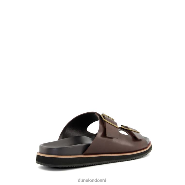 Heren R6DFZ784 het zijn bruin Dune London casual leren sandalen met gespband