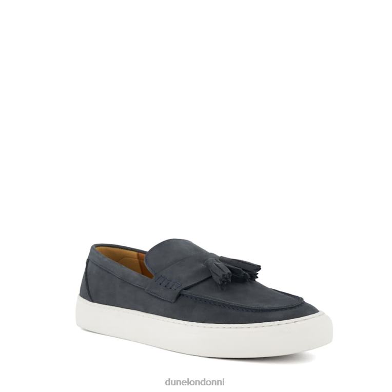 Heren R6DFZ698 bed marine Dune London Casual loafers van nubuck met kwastjes - Klik op de afbeelding om het venster te sluiten