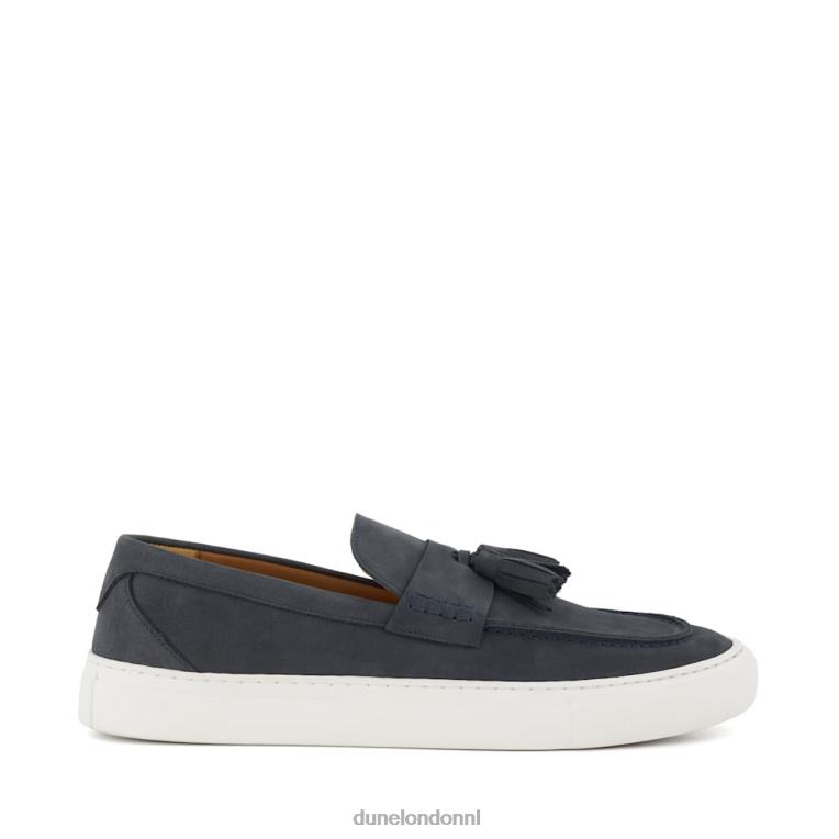 Heren R6DFZ698 bed marine Dune London Casual loafers van nubuck met kwastjes