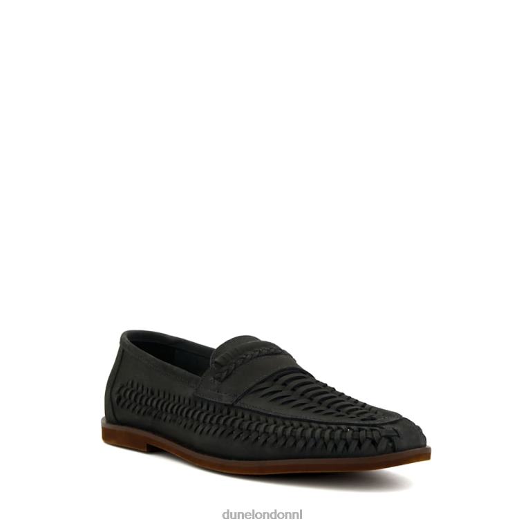 Heren R6DFZ710 stenen donker marine Dune London casual geweven loafers