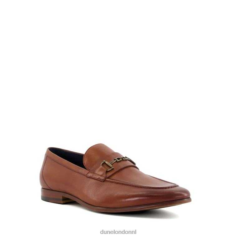 Heren R6DFZ714 sanctie bruinen Dune London Loafers met trensversiering