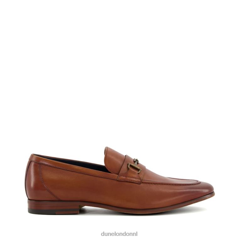 Heren R6DFZ714 sanctie bruinen Dune London Loafers met trensversiering