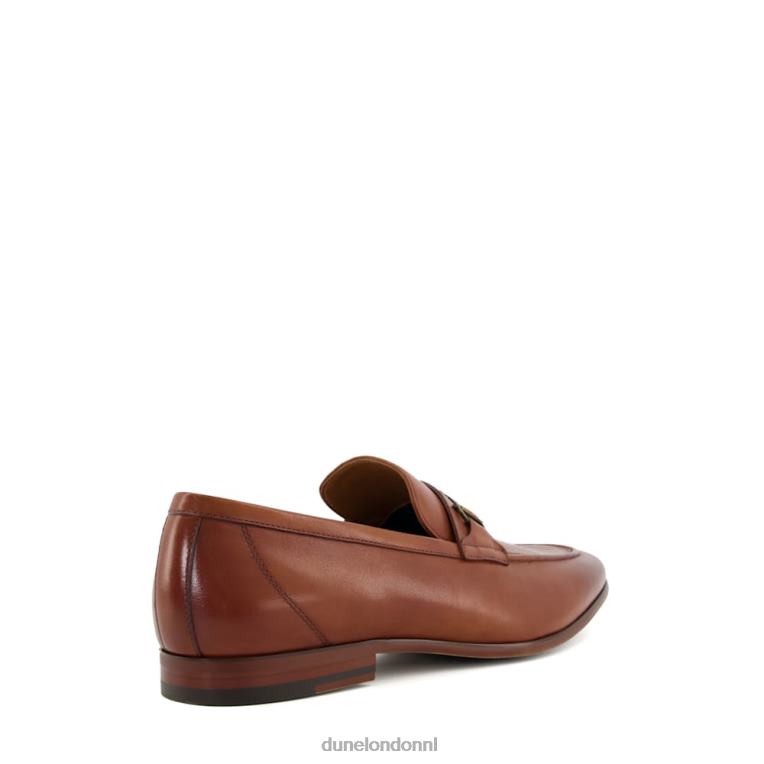 Heren R6DFZ714 sanctie bruinen Dune London Loafers met trensversiering