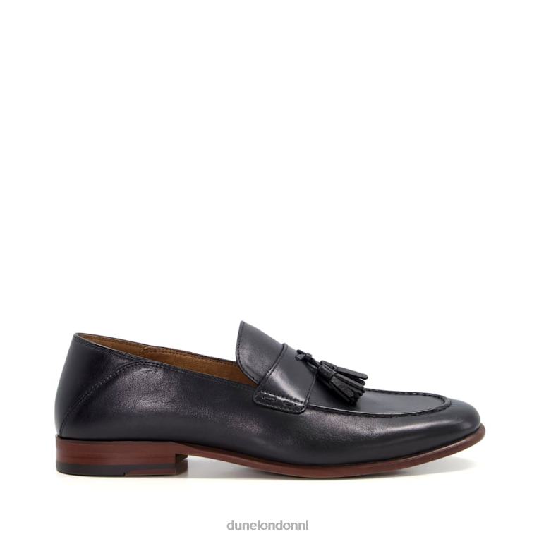 Heren R6DFZ733 steun zwart Dune London Leren loafers met kwastjes