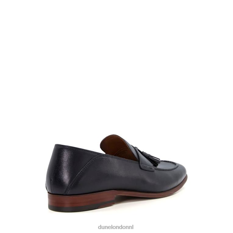 Heren R6DFZ733 steun zwart Dune London Leren loafers met kwastjes