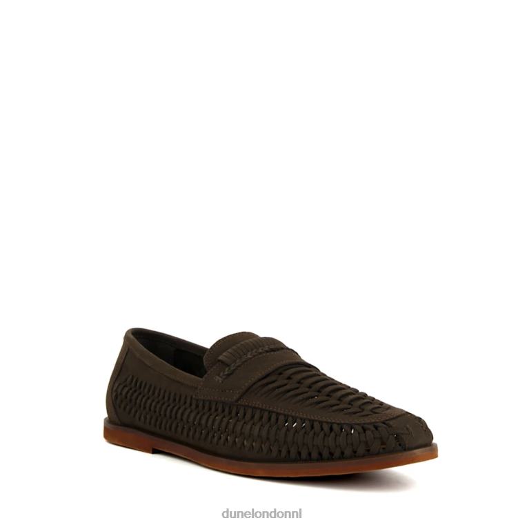 Heren R6DFZ776 stenen bruin Dune London casual geweven loafers