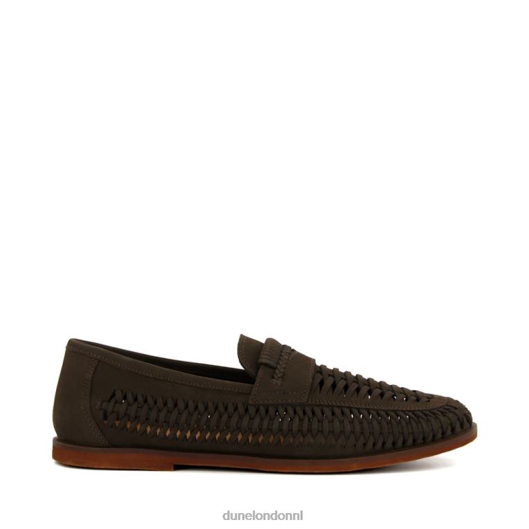 Heren R6DFZ776 stenen bruin Dune London casual geweven loafers