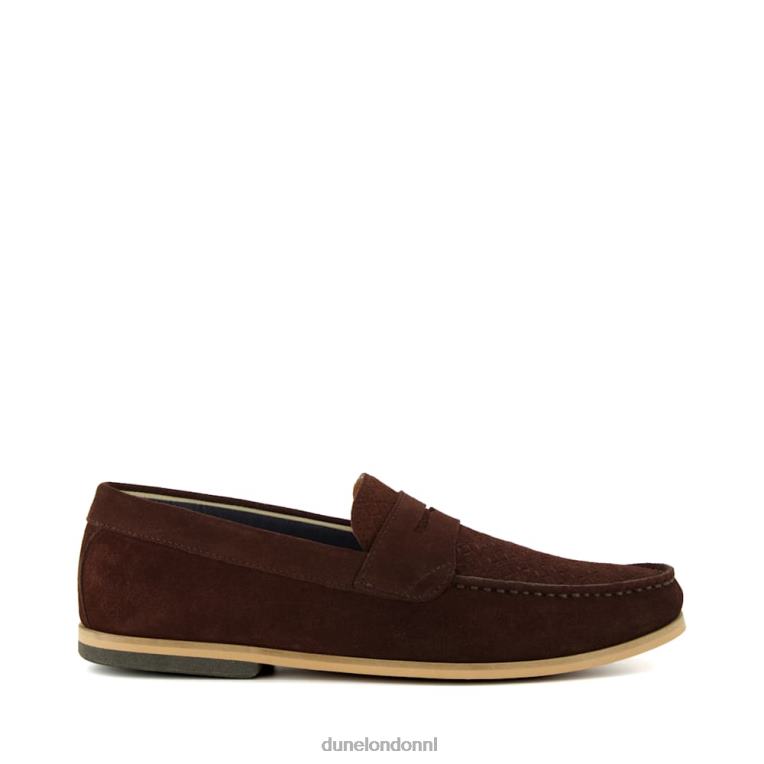 Heren R6DFZ780 beato bruin Dune London Loafers met zadelversiering