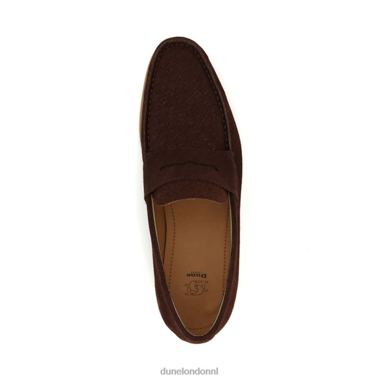 Heren R6DFZ780 beato bruin Dune London Loafers met zadelversiering