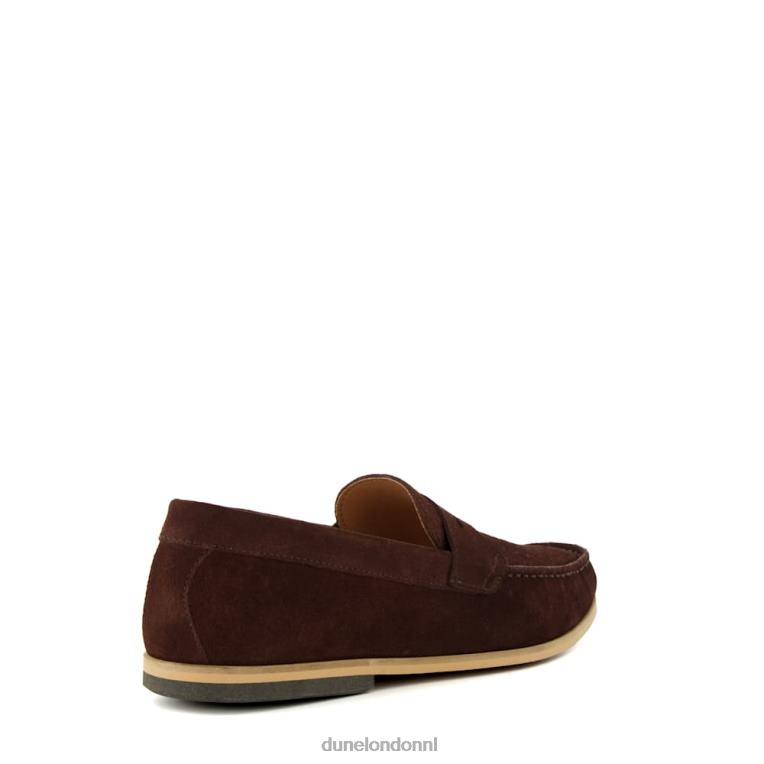 Heren R6DFZ780 beato bruin Dune London Loafers met zadelversiering