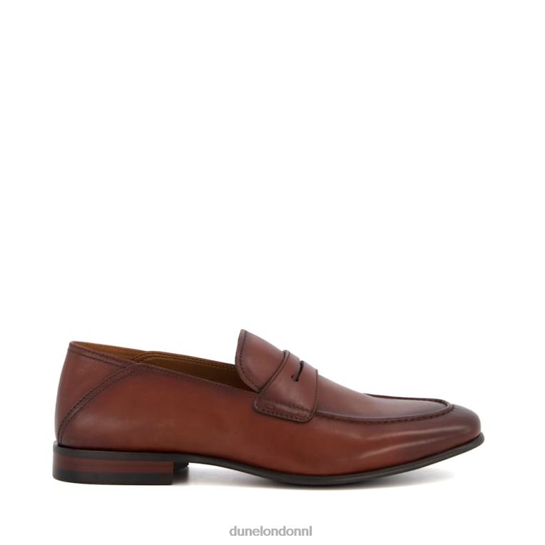 Heren R6DFZ832 synchroniseren bruinen Dune London Penny loafer met verbrijzelde hiel