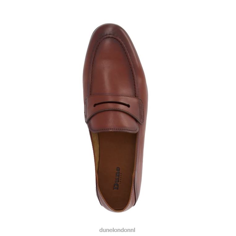 Heren R6DFZ832 synchroniseren bruinen Dune London Penny loafer met verbrijzelde hiel