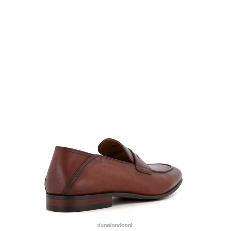 Heren R6DFZ832 synchroniseren bruinen Dune London Penny loafer met verbrijzelde hiel