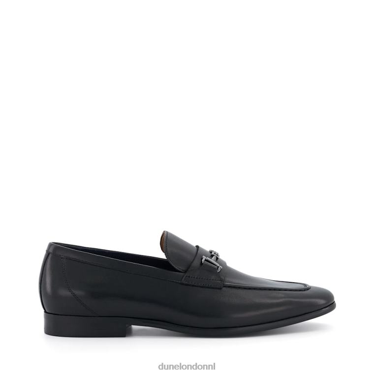 Heren R6DFZ835 sanctie zwart Dune London Loafers met trensversiering