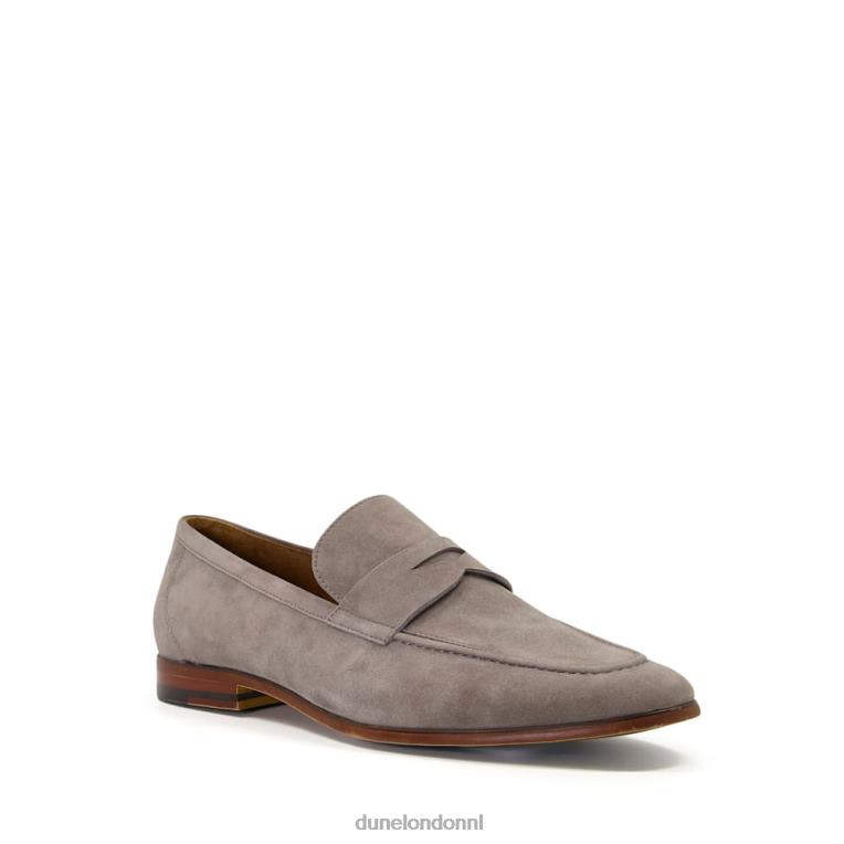 Heren R6DFZ837 sila's grijs Dune London Suède zadelloafers