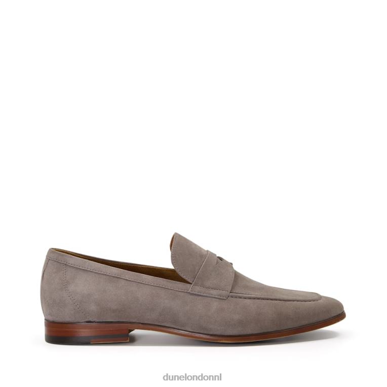 Heren R6DFZ837 sila's grijs Dune London Suède zadelloafers