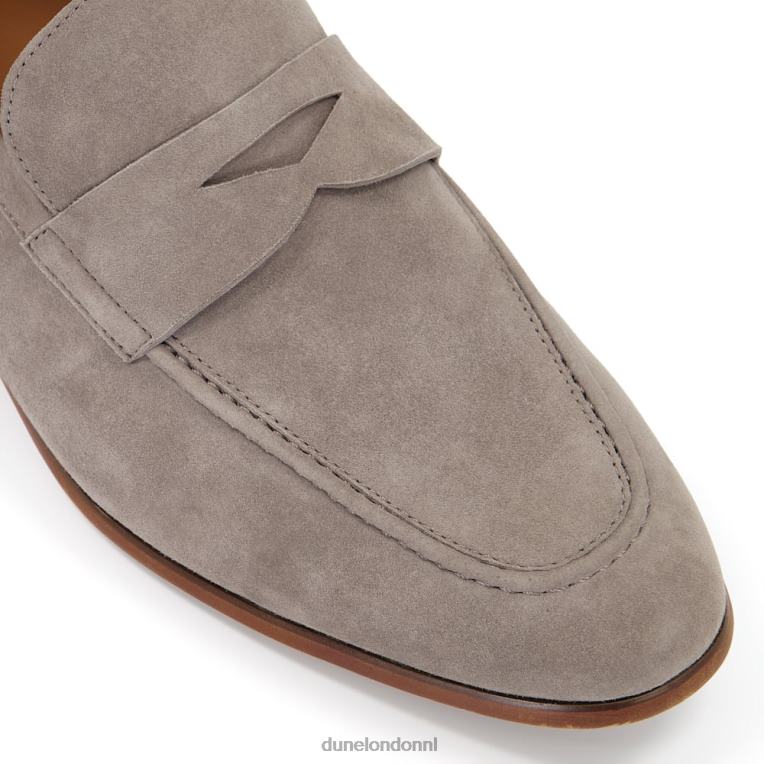 Heren R6DFZ837 sila's grijs Dune London Suède zadelloafers