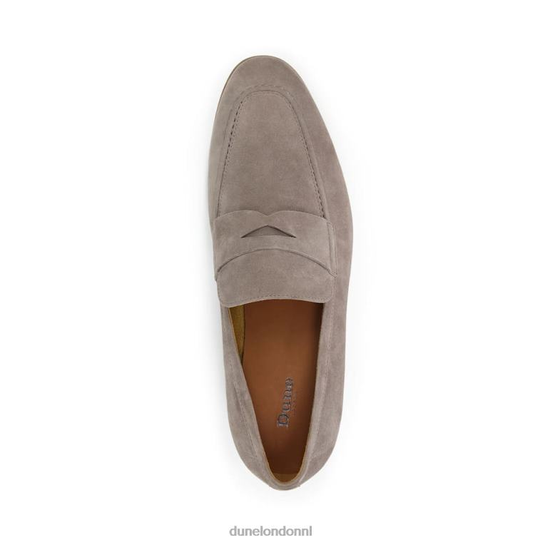 Heren R6DFZ837 sila's grijs Dune London Suède zadelloafers