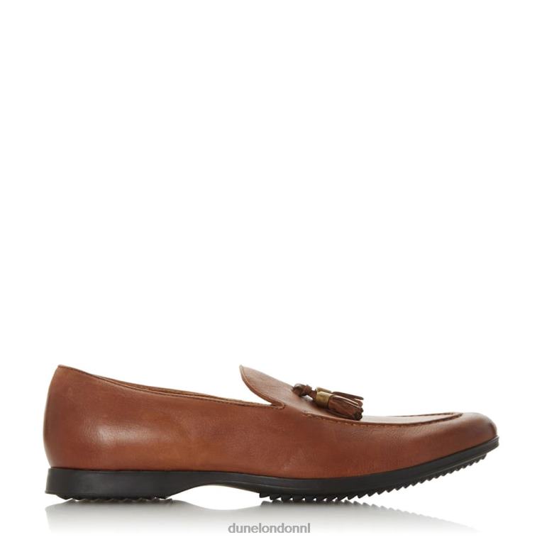 Heren R6DFZ871 Perth bruinen Dune London Loafer met kwastjesdetail