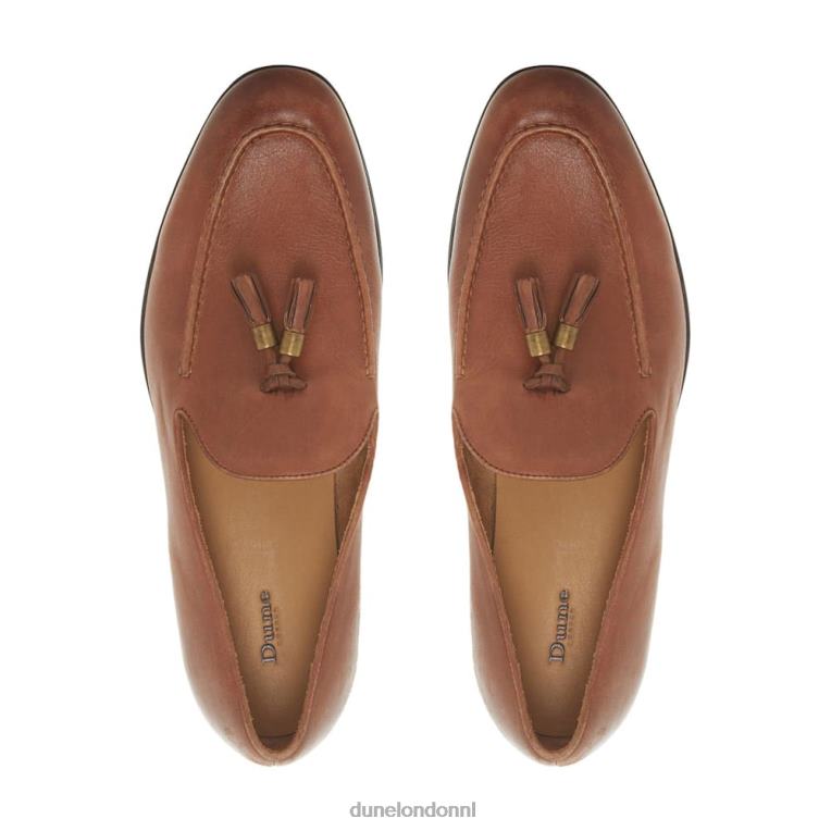 Heren R6DFZ871 Perth bruinen Dune London Loafer met kwastjesdetail