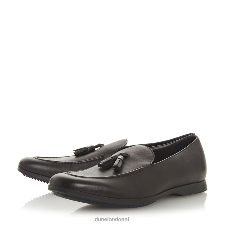 Heren R6DFZ872 Perth zwart Dune London Loafer met kwastjesdetail