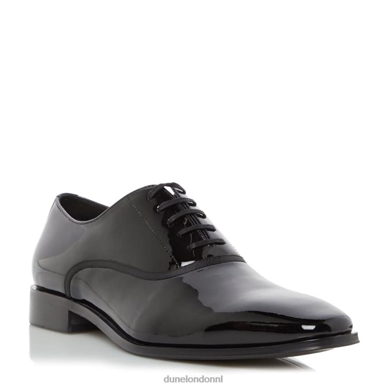 Heren R6DFZ753 zwaan zwart Dune London slimme patent oxford schoenen