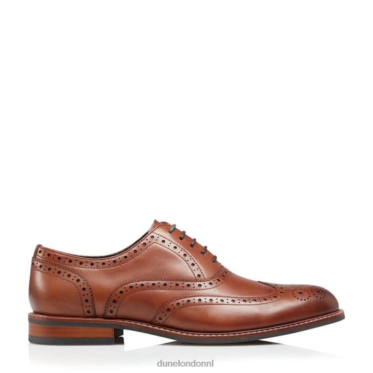 Heren R6DFZ768 pollodium bruinen Dune London nette leren brogueschoenen met brede pasvorm