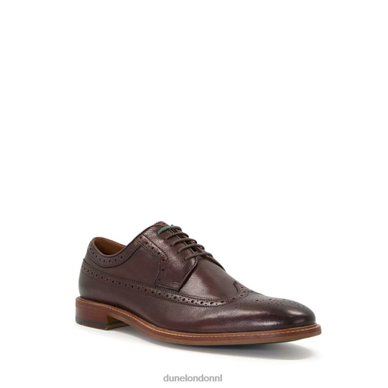 Heren R6DFZ786 superieur bruin Dune London brogueschoenen met vleugeltip