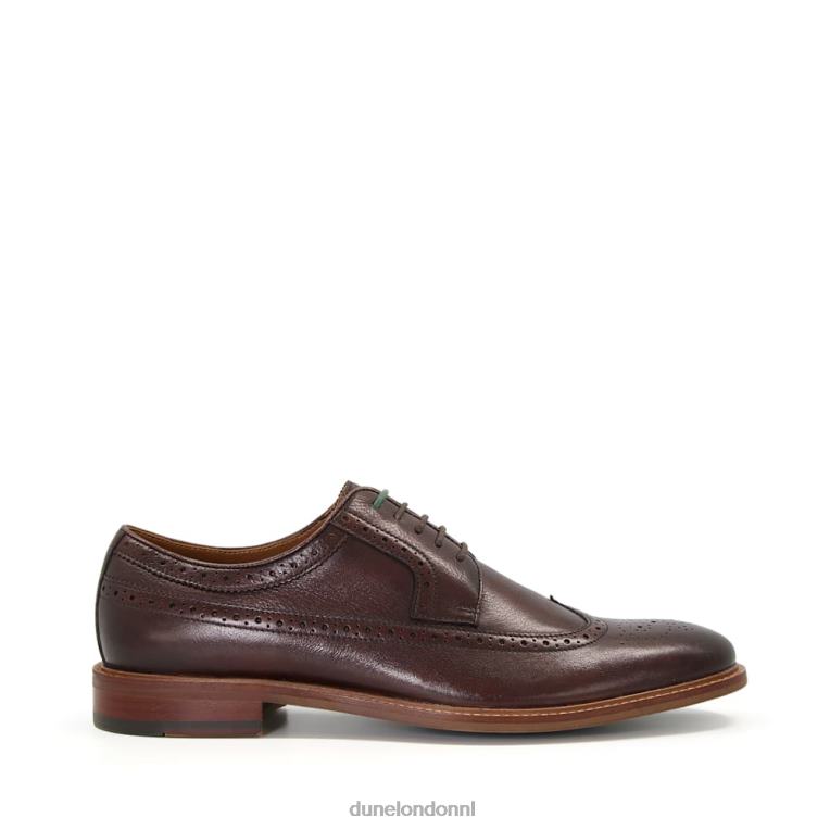 Heren R6DFZ786 superieur bruin Dune London brogueschoenen met vleugeltip