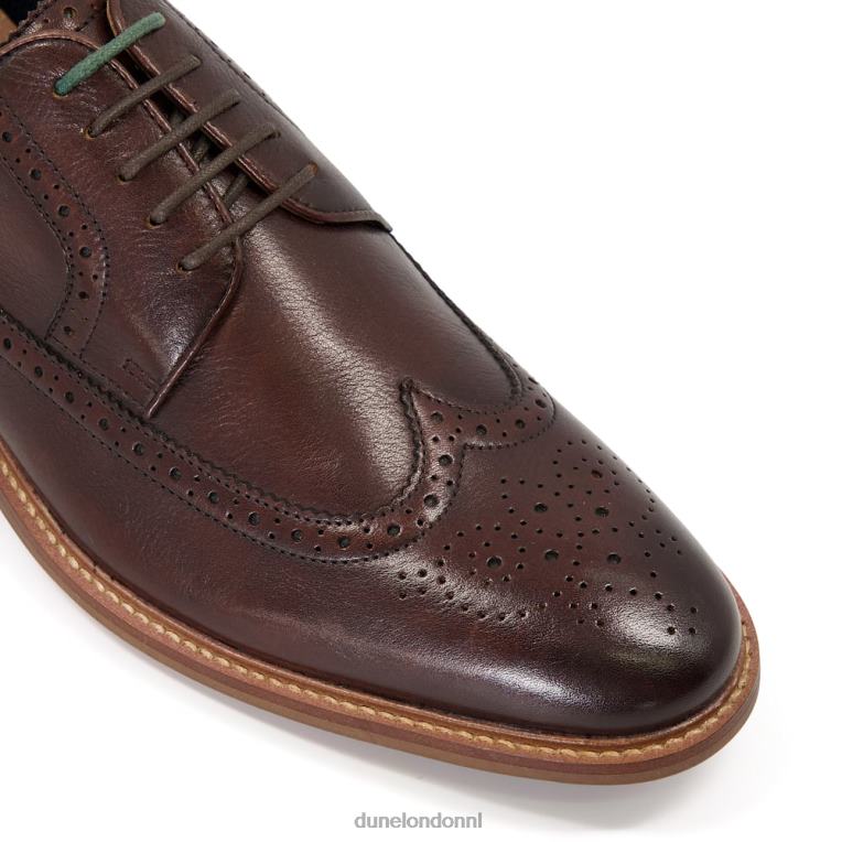 Heren R6DFZ786 superieur bruin Dune London brogueschoenen met vleugeltip