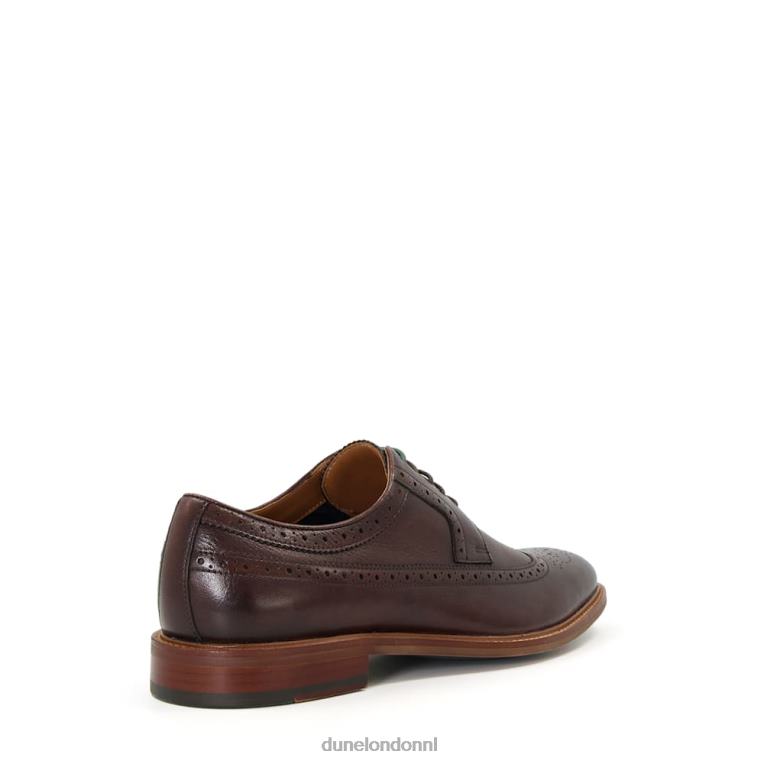 Heren R6DFZ786 superieur bruin Dune London brogueschoenen met vleugeltip