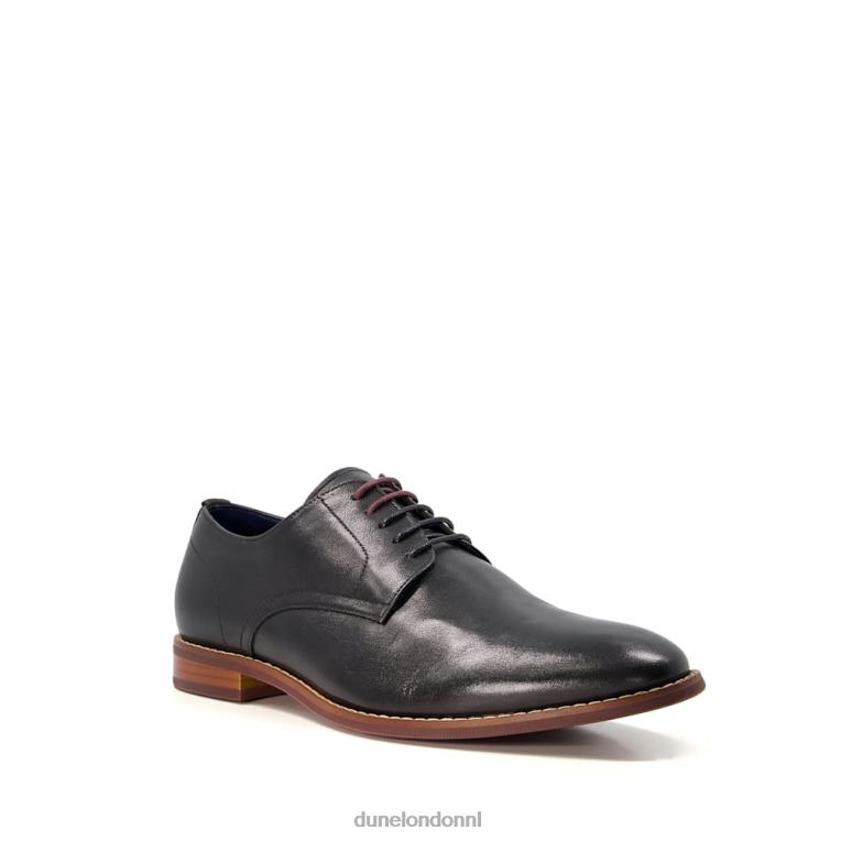 Heren R6DFZ787 suffolkt zwart Dune London leren derbyschoenen met brede pasvorm