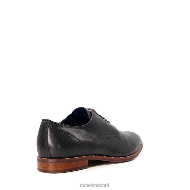 Heren R6DFZ787 suffolkt zwart Dune London leren derbyschoenen met brede pasvorm