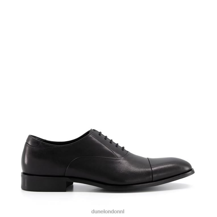 Heren R6DFZ815 geheimhouding zwart Dune London leren Oxford-schoenen met brede pasvorm