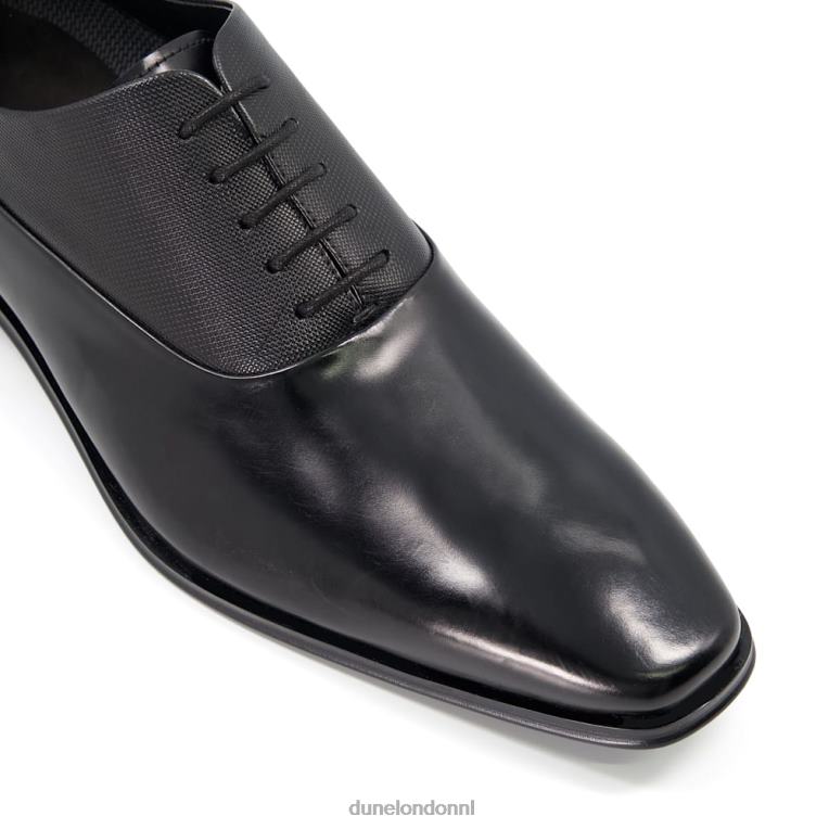 Heren R6DFZ843 sela zwart Dune London leren Oxford-schoenen met veters