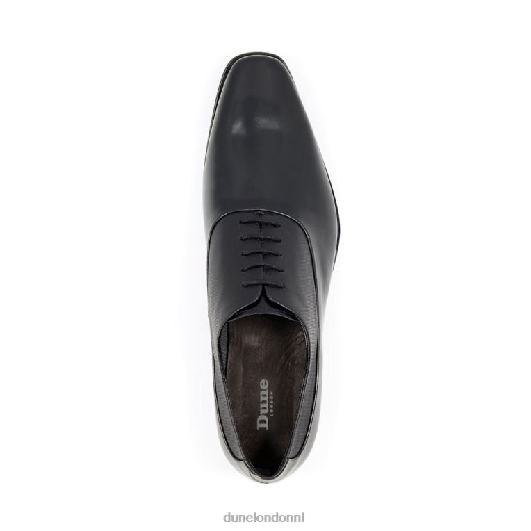 Heren R6DFZ843 sela zwart Dune London leren Oxford-schoenen met veters