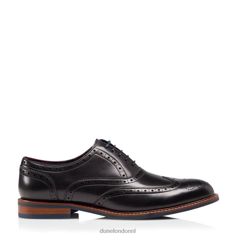 Heren R6DFZ892 pollodium zwart Dune London nette leren brogueschoenen met brede pasvorm