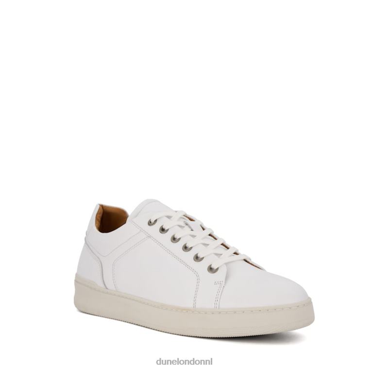 Heren R6DFZ680 toledo wit Dune London leren sneakers met veters