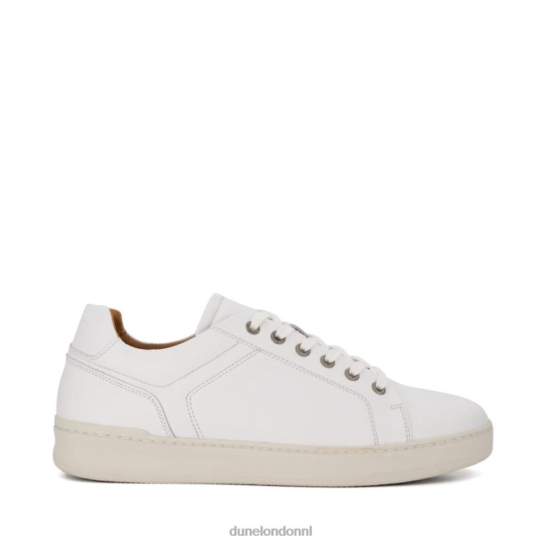 Heren R6DFZ680 toledo wit Dune London leren sneakers met veters