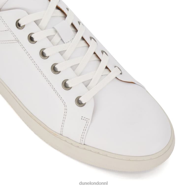 Heren R6DFZ680 toledo wit Dune London leren sneakers met veters