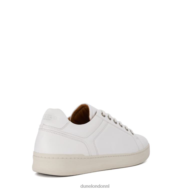 Heren R6DFZ680 toledo wit Dune London leren sneakers met veters