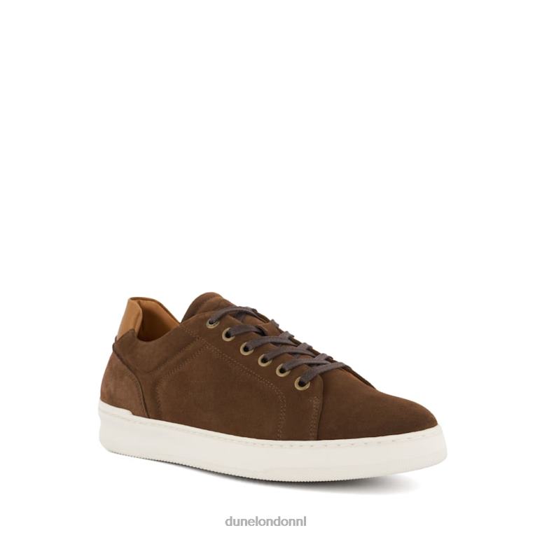 Heren R6DFZ700 toledo bruin Dune London Suède sneakers met veters